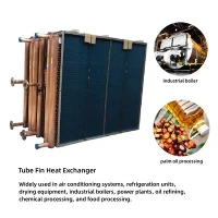 Varahina Tube Aluminum Fin Air Cooled Chiller Heat Exchanger Evaporator Condenser Coil ho fanoloana